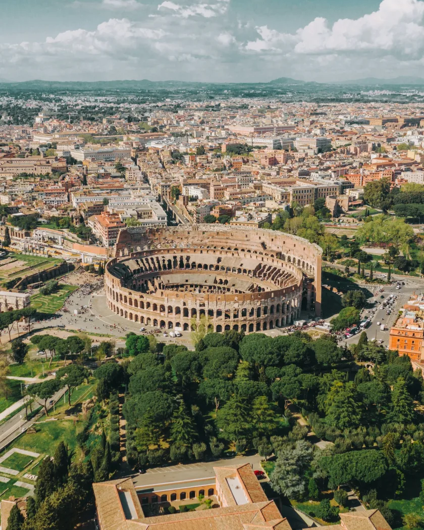 VIP full experience aerial view of the Colosseum
