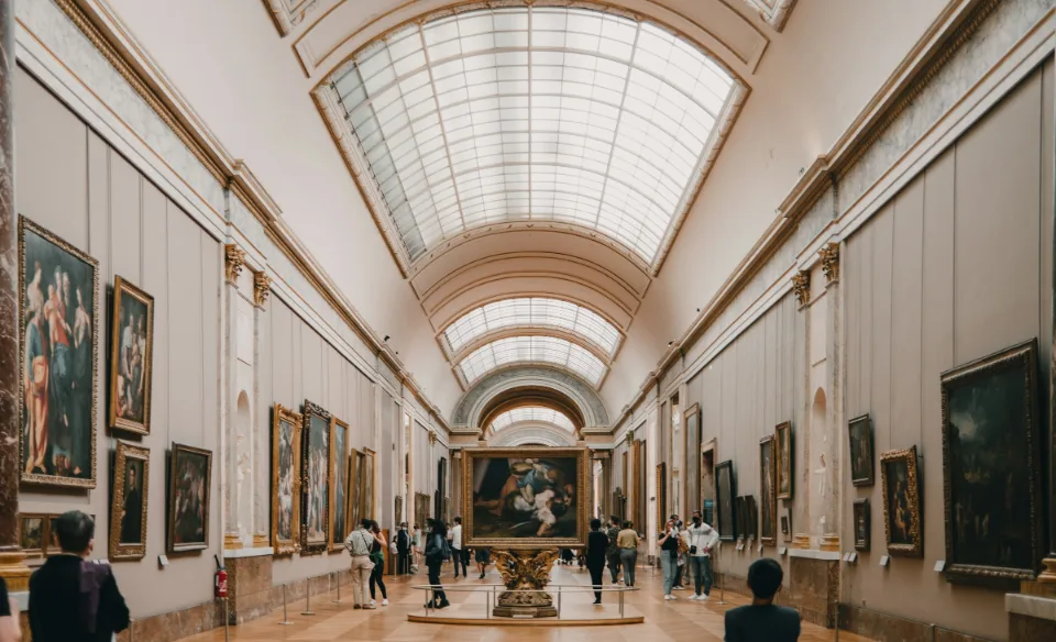 Louvre hallway interior view
