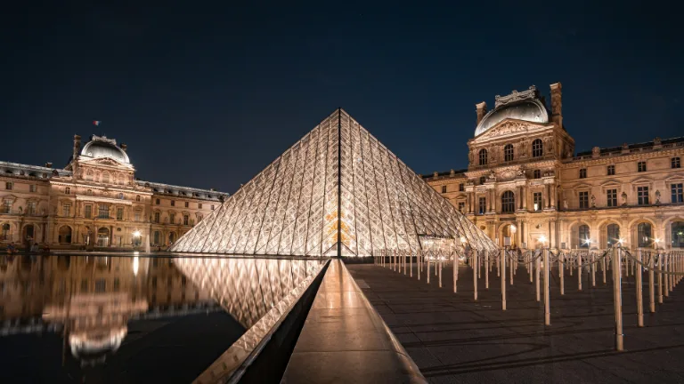 Paris skyline at golden hour